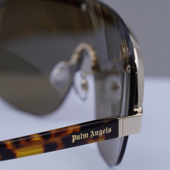 Palm Angels PERI10I KING 6064 Shield Sunglasses - Havana Gold /Brown - Picture 5 of 10
